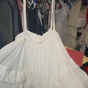 Elegant White Ruffled Blouse